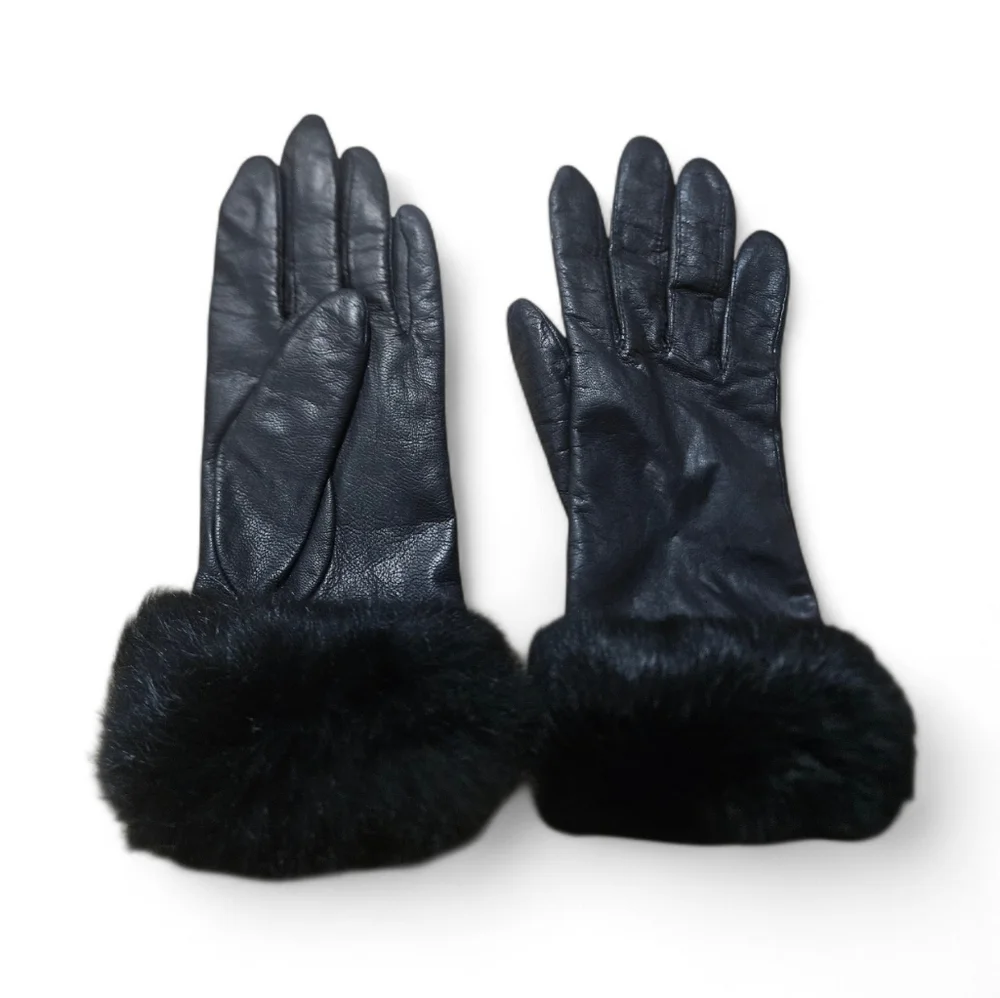 Wilsons Leather Genuine Leather Gloves with Fur Cuff – Size S/M